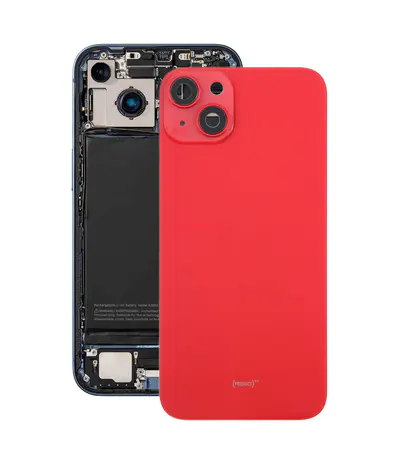 For iPhone 14 Plus EU Version Battery Back Cover with Middle Frame(Red)
