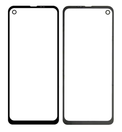 Front Glass for Motorola One Action - Blue