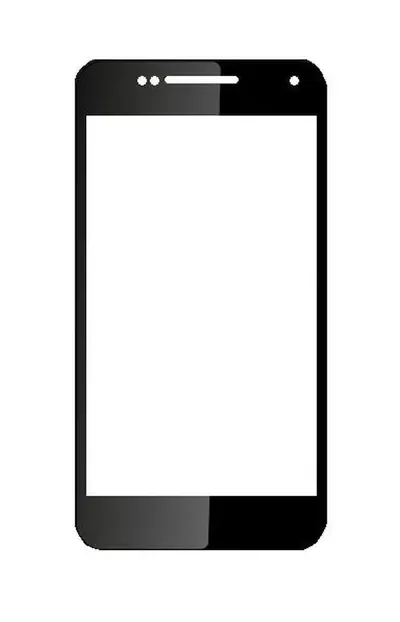 Front Glass for Micromax A90s - Black