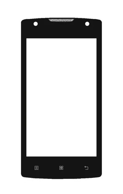 Front Glass for Lenovo Vibe A - Black