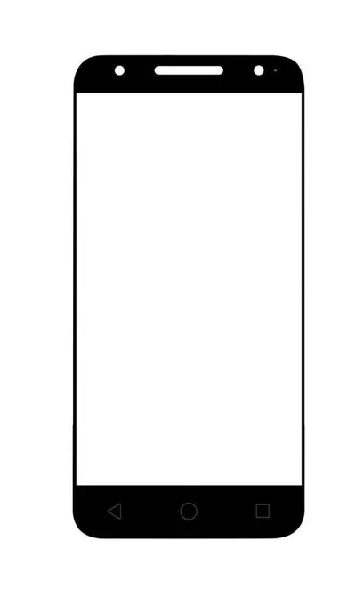 Front Glass for Alcatel U5 - Black