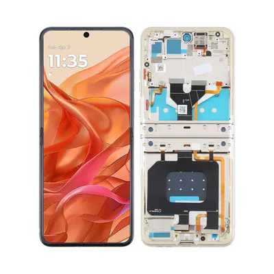For Motorola Razr 2024 Original LCD Screen Digitizer Full Assembly with Frame (Orange)