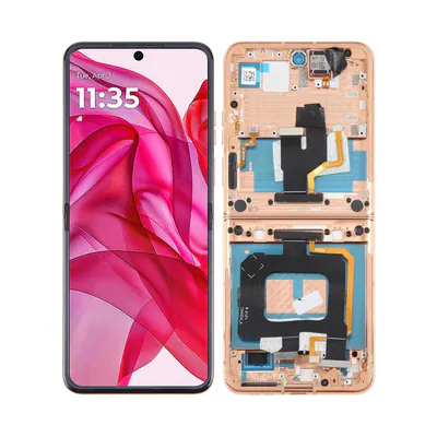 For Motorola Razr+ 2024 Original LCD Screen Digitizer Full Assembly with Frame (Gold)