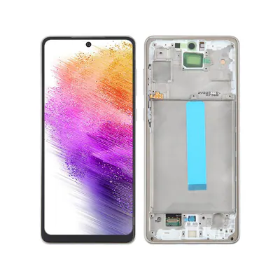 For Samsung Galaxy A73 5G SM-A736B OLED LCD Screen Digitizer Full Assembly with Frame (Silver)