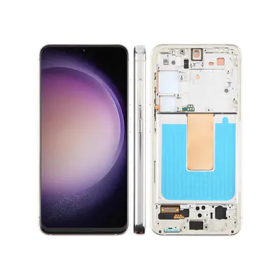 For Samsung Galaxy S23 SM-S911B EU Version 5.96 inch TFT LCD Screen Digitizer Full Assembly with Frame, Not Supporting Fingerprint Identification (Silver)