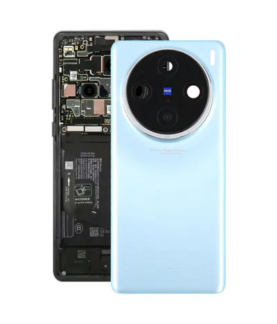 For vivo X100 Pro 5G V2324A V2309 Original Back Cover with Camera Lens Cover(Blue)
