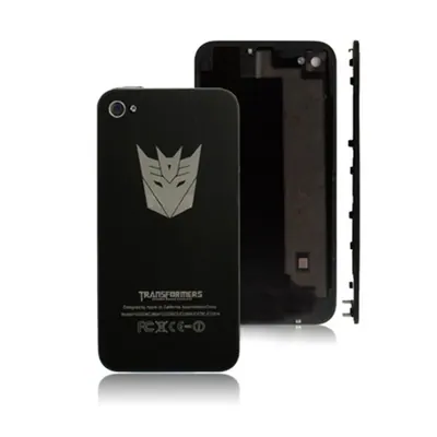 Transformers Decepticons Glass Back Cover for iPhone 4S(Black)