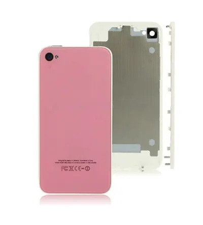 Pink Glass Back Cover for iPhone 4S(Pink)