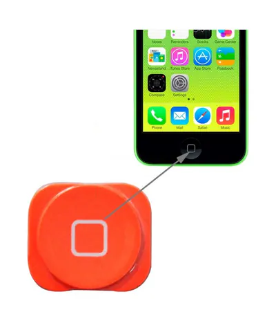 for iPhone 5C Home Button Repair Part (Orange Red)