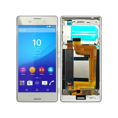 LCD Screen Digitizer Full Assembly with Frame for Sony Xperia M4 Aqua(White)