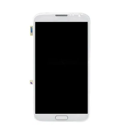 Original LCD Display + Touch Panel with Frame for Galaxy Note II / N7105(White)