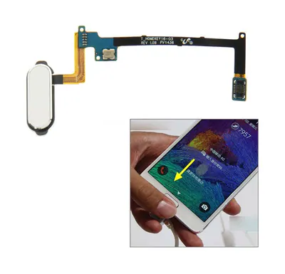 For Galaxy Note 4 / N910 Home Button Flex Cable with Fingerprint Identification Function(White)
