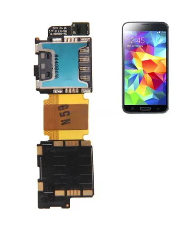 For Galaxy S5 / G900 High Quality SIM Card Socket Flex Cable