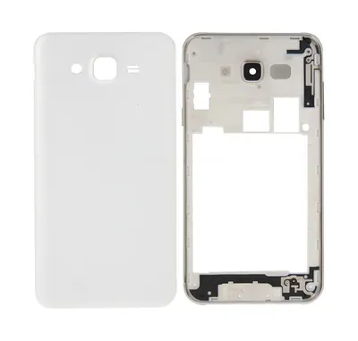 For Galaxy J7 Full Housing Cover (Middle Frame Bezel + Battery Back Cover) (White)