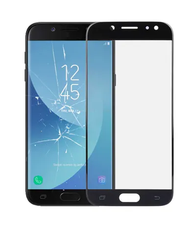 For Galaxy J5 (2017) / J530 Front Screen Outer Glass Lens (Black)