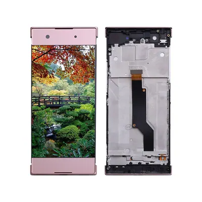 OEM LCD Screen for Sony Xperia XA1 G3112 G3116 G3121 Digitizer Full Assembly with Frame(Pink)