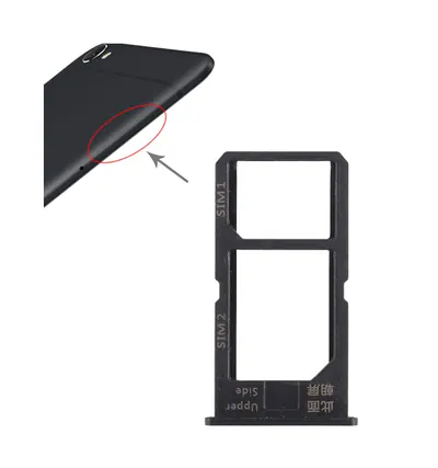 For Vivo Y55 2 x SIM Card Tray (Black)