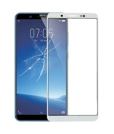 For Vivo Y75 / V7 Front Screen Outer Glass Lens (White)