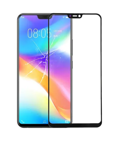 For Vivo Y85 Front Screen Outer Glass Lens (Black)