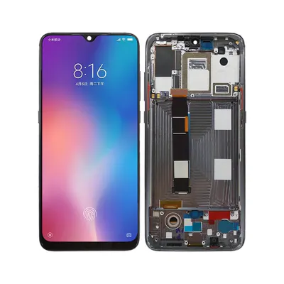 OLED LCD Screen for Xiaomi Mi 9 Digitizer Full Assembly with Frame(Black)