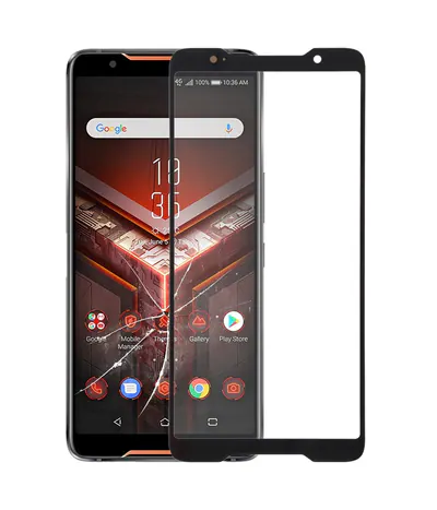 Front Screen Outer Glass Lens for Asus ROG Phone / ZS600KL (Black)
