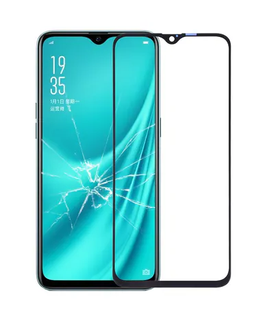 For OPPO R15X Front Screen Outer Glass Lens (Black)