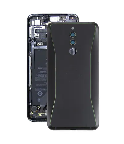 Original Middle Frame Bezel Plate + Battery Back Cover for Xiaomi Black Shark Helo(Black)