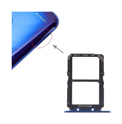 SIM Card Tray + SIM Card Tray for Huawei Honor View 20 (Honor V20) (Blue)