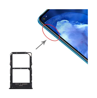 SIM Card Tray + NM Card Tray for Huawei Nova 5z / Nova 5i Pro (Black)