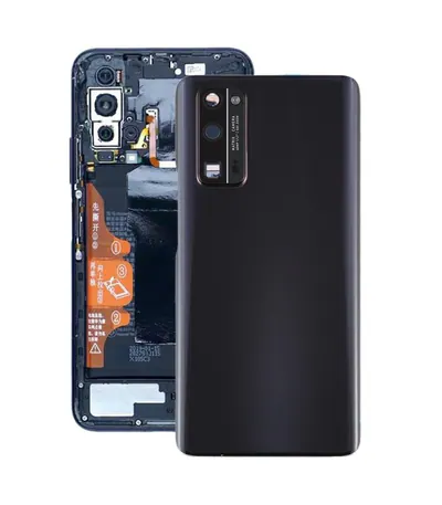 Original Battery Back Cover with Camera Lens Cover for Huawei Honor 30 Pro(Black)
