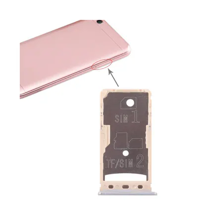 2 SIM Card Tray / Micro SD Card Tray for Xiaomi Redmi 5A(Grey)