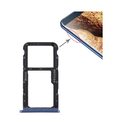SIM Card Tray + SIM Card Tray / Micro SD Card for Huawei Maimang 6(Blue)