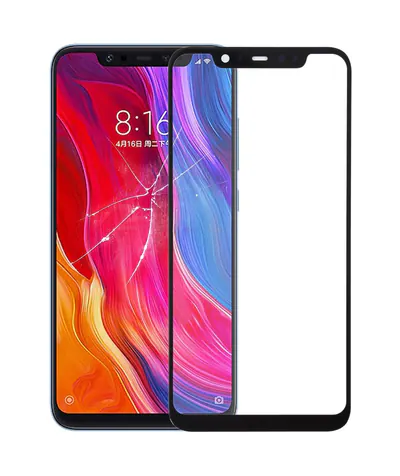 Front Screen Outer Glass Lens for Xiaomi Mi 8(Black)