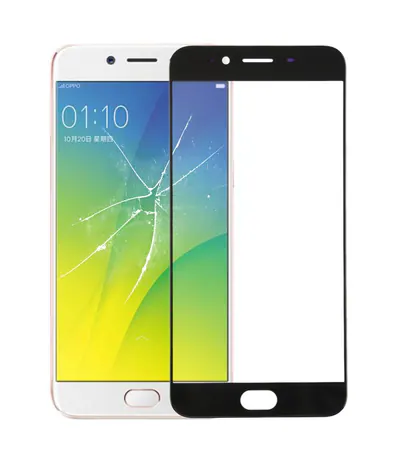 For OPPO R9s Front Screen Outer Glass Lens (Black)