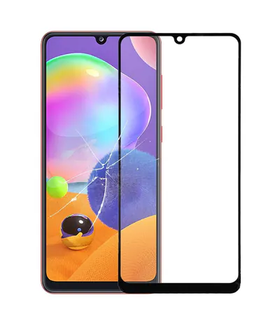 For Samsung Galaxy A31 Front Screen Outer Glass Lens (Black)