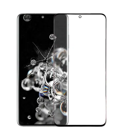 For Samsung Galaxy S20 Ultra Front Screen Outer Glass Lens (Black)