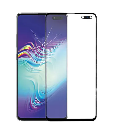 For Galaxy S10 5G Front Screen Outer Glass Lens (Black)