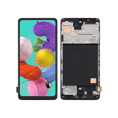 TFT Material LCD Screen and Digitizer Full Assembly With Frame, Not Supporting Fingerprint Identification for Samsung Galaxy A51 4G(Black)