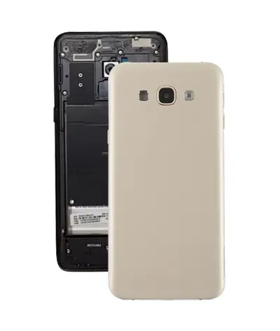 For Galaxy A8 Back Cover with Side Keys & Camera Lens (Gold)