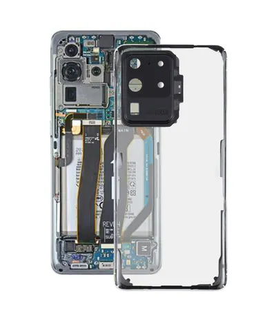 For Samsung Galaxy S20 Ultra SM-G988 SM-G988U SM-G988U1 SM-G9880 SM-G988B/DS SM-G988N SM-G988B SM-G988W Glass Transparent Battery Back Cover (Transparent)