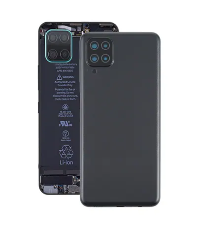 For Samsung Galaxy A12 Battery Back Cover (Black)