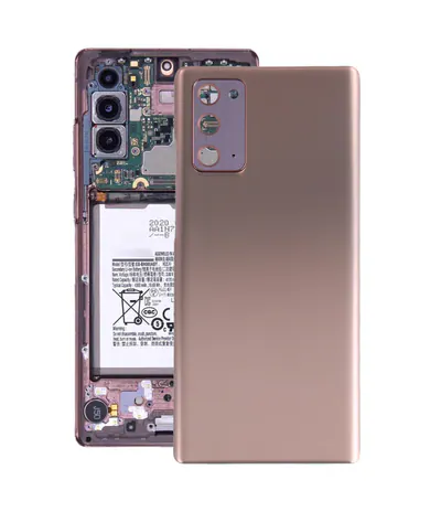 For Samsung Galaxy Note20 Battery Back Cover with Camera Lens Cover (Rose Gold)