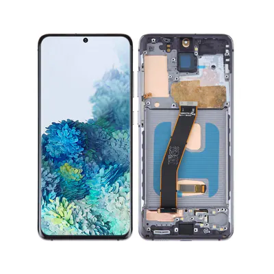 OLED Material LCD Screen for Samsung Galaxy S20 SM-G980 Digitizer Full Assembly With Frame(Black)