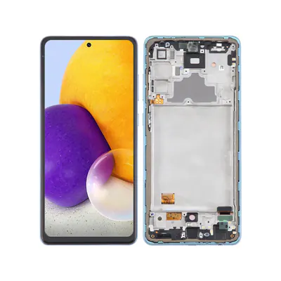 For Samsung Galaxy A72 4G SM-A725 6.43 inch OLED LCD Screen Digitizer Full Assembly with Frame (Blue)