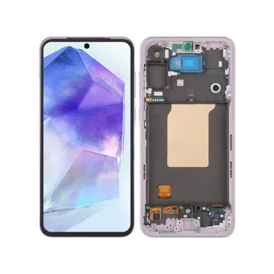 For Samsung Galaxy A55 SM-A556B Original LCD Screen Digitizer Full Assembly with Frame (Pink)