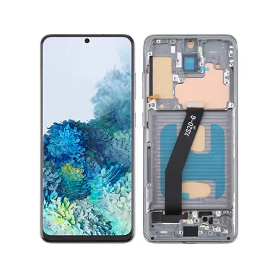 For Samsung Galaxy S20 5G SM-G981B TFT LCD Screen Digitizer Full Assembly with Frame (Grey)