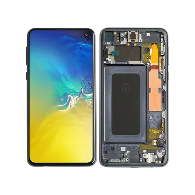 Original Super AMOLED LCD Screen Digitizer Full Assembly with Frame for Samsung Galaxy S10e (Black)