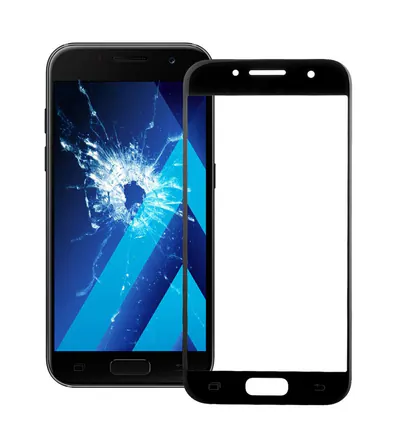 For Galaxy A5 (2017) / A520 Front Screen Outer Glass Lens (Black)