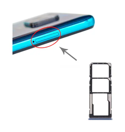 SIM Card Tray + SIM Card Tray + Micro SD Card Tray for Xiaomi Redmi Note 9S/Redmi Note 9 Pro Max/Redmi Note 9 Pro India / Note 10 Lite(Grey)