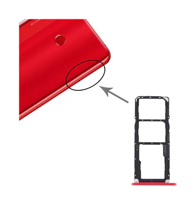 SIM Card Tray + SIM Card Tray + Micro SD Card Tray for Huawei Enjoy Max (Red)